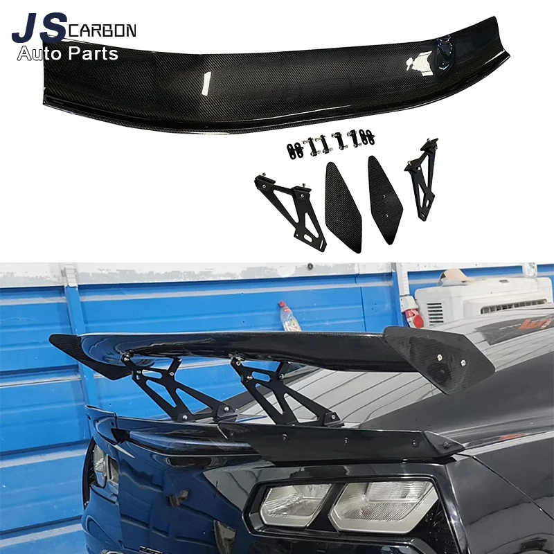 For Chevrolet Corvette C7 Carbon Fiber Spoiler Tail fins gate Rear Trunk Spoiler Upgrade APR Style Body Kit