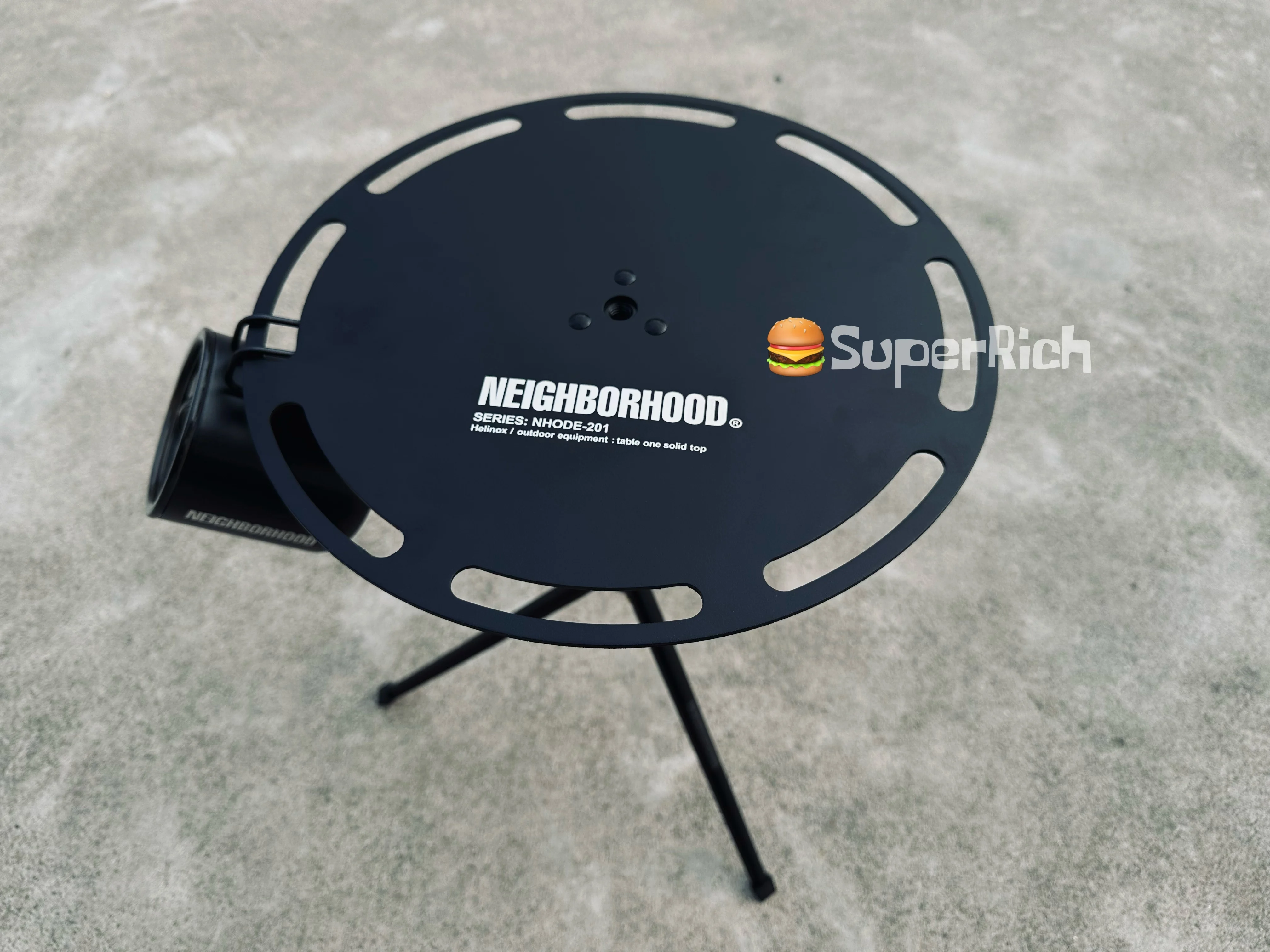 Nbhd outdoor blackening camping table height adjustable round table aluminum hanger table stable outdoor table camping table