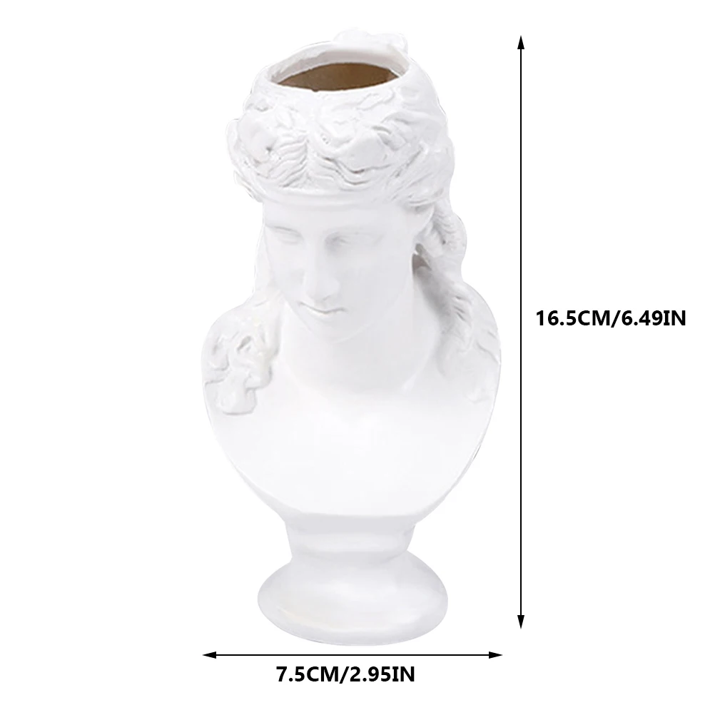 

Creative Resin David Pen Holder Makeup Brush Organizer Desktop Storage Decorative Succulent Pot 3D Craft Home Office Organizers