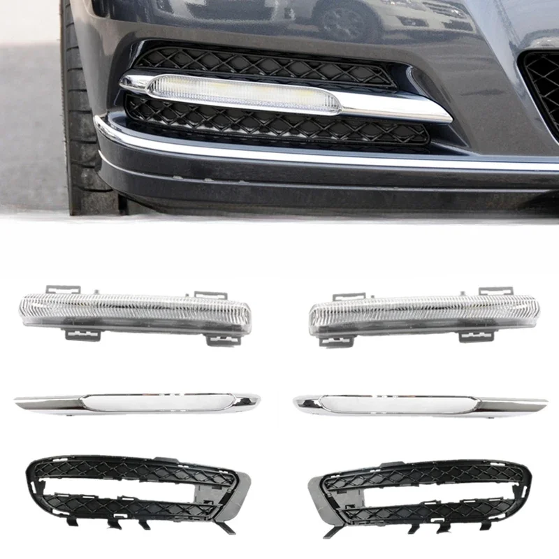 

Left Right Front Fog Light Grille Cover for Mercedes-Benz W212 E200 E260 E300 E350 E550 2010-2013