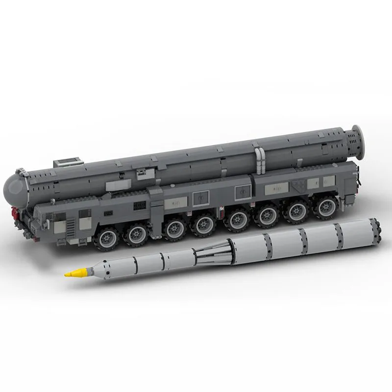 

2199 шт. WW2 военный MOC масштаб 1:35 RT-2PM2 Topol-M ICBM модель пусковой установки DIY креативная высокотехнологичная детская игрушка в подарок бронированные автомобильные блоки