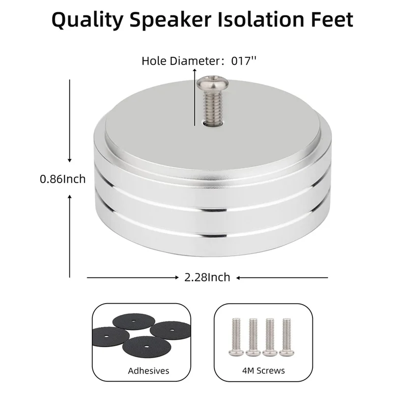 AF89-أقدام عزل الصوت الألومنيوم مكبر للصوت قدم 58X22mm لوحة عزل القرص الدوار للصوت، مكبرات الصوت، مكبر للصوت، DAC #6