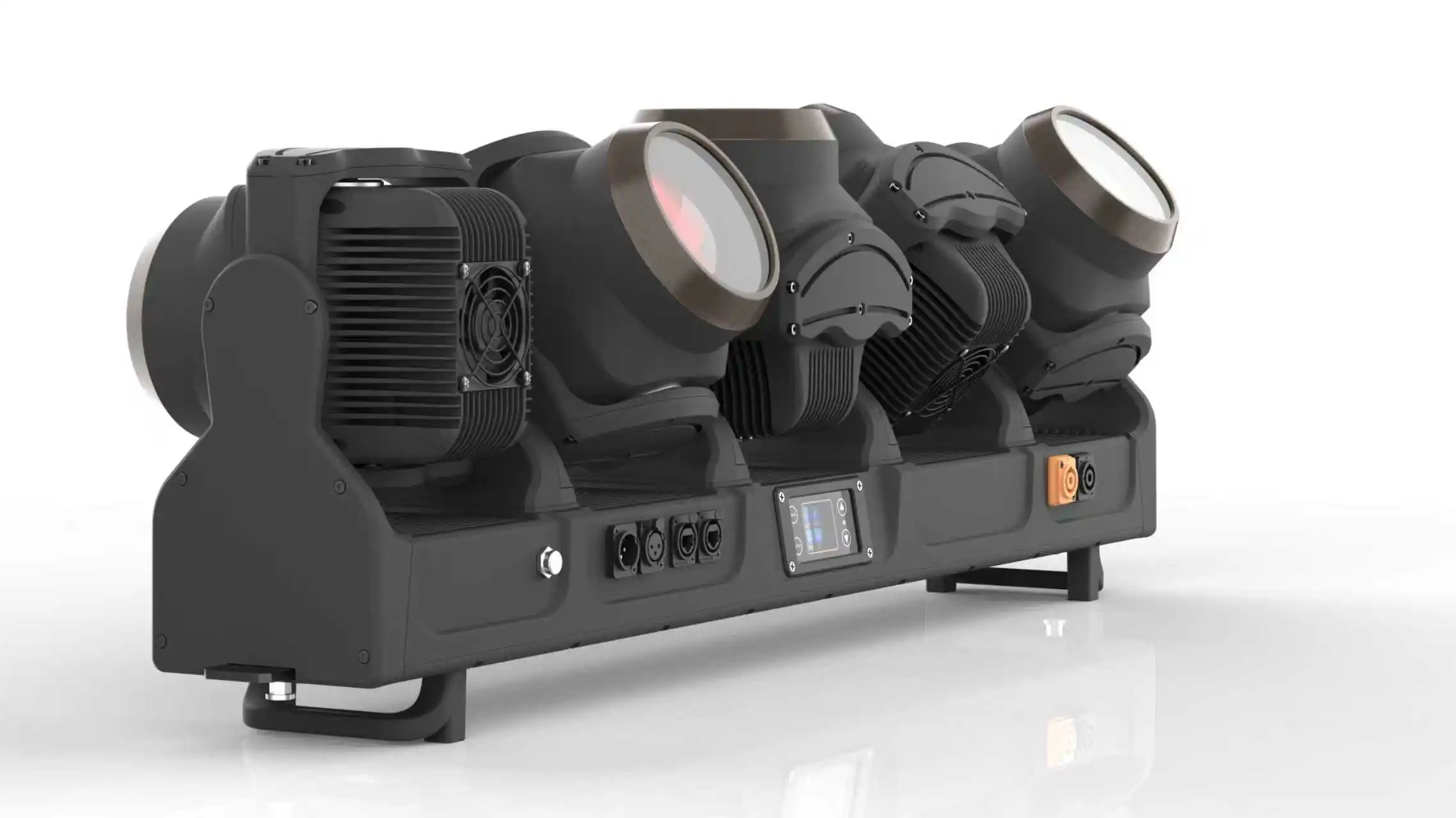 IP65 5x120W Waterproof RGBW LED Beam Moving Head Light with 3-30 Beam Angle DMX512 Control Outdoor Use