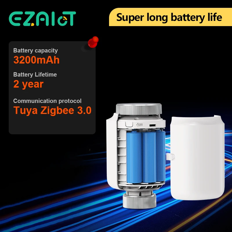 EZAIOT تويا زيجبي ترموستات المبرد المحرك الذكية TRV صمام ثرموستاتي متحكم في درجة الحرارة دعم أليكسا جوجل المنزل #3