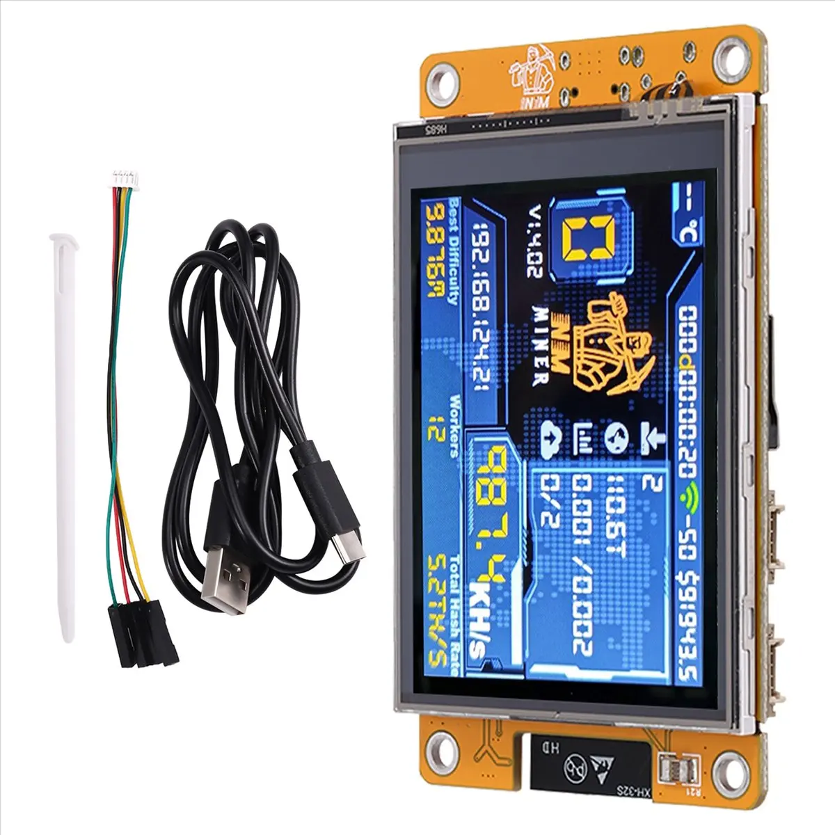 

AA86 Обновленный NMMiner 990KH/S с 2,8-дюймовым смарт-дисплеем, криптомайнер для биткойнов, соло-лотерейный майнер, NerdMiner с хешрейтом 990KH/S