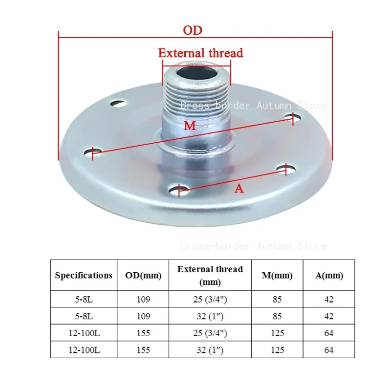 for Galvanized iron Pressure Tank Flange  expansion tank flange for Pressure Vessel Expansion Tank interface parts 1PC