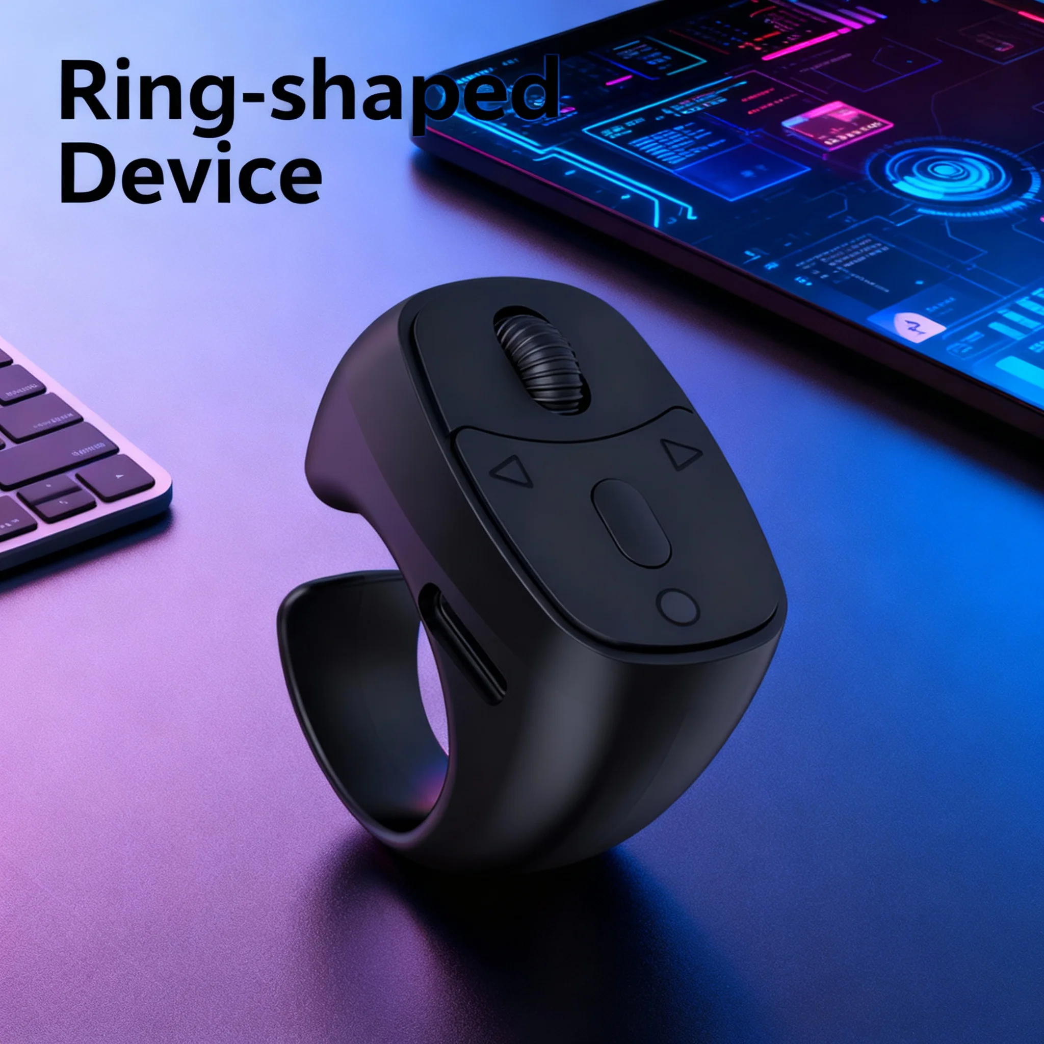 

Wireless Finger Shutter Cell Phone Scrolling Ring Remote Control Bluetooth Page Turner Mobile Phone Controller for Travel