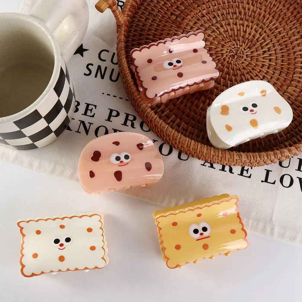 

Cartoon Cookie Hair Claw Headwear Hair Crab Clip Cookie Shark Clip Ponytail Holder Hair Accessories Acetate Hair Clip Party
