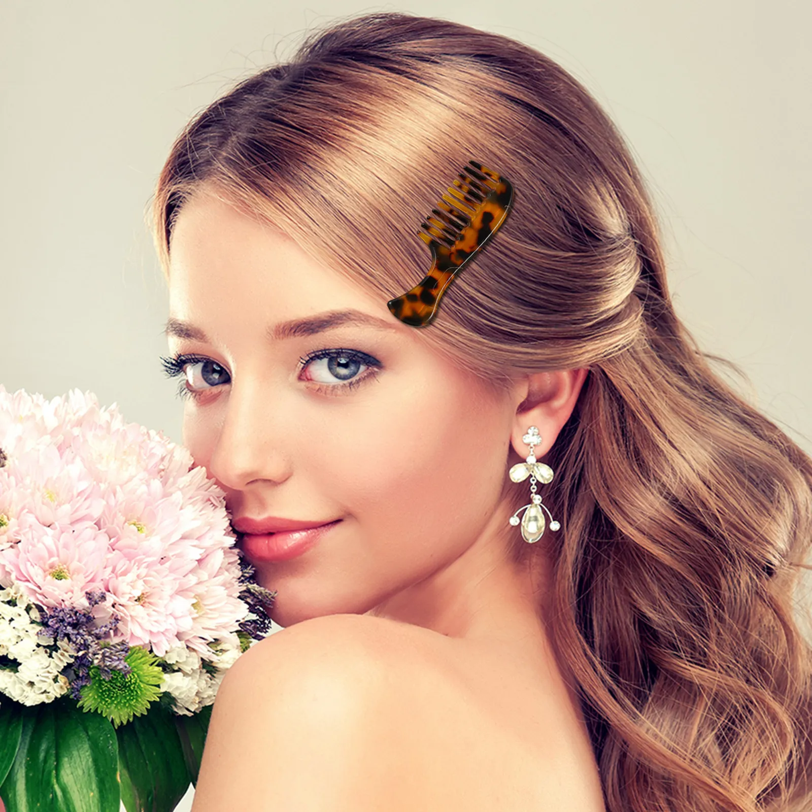 

Набор из 5 заколок-гребней из смолы, креативные маленькие заколки для волос, украшения для волос для женщин на день рождения, Рождество, вечеринку