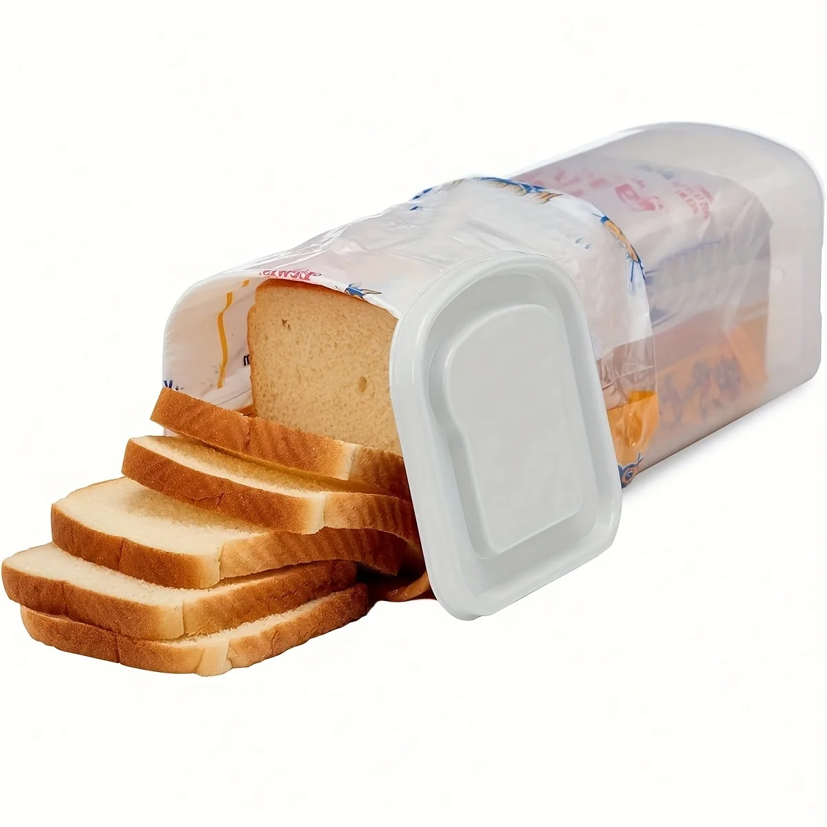 

Plastic Bread Box With Flip-Top Lid - Reusable, Rectangular Container For Fresh Bread & More - Keeps Food Fresh Longer Bread B