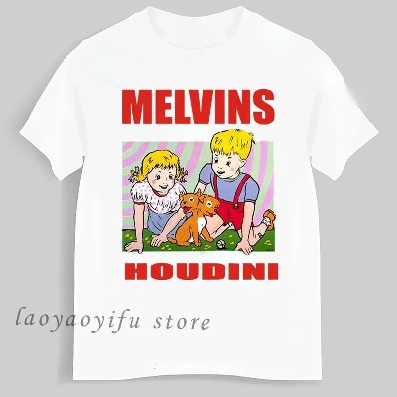 Melvins Houdini Sludge Metal Stoner Rock Retro TShirt Funny Graphic T Shirts Men Clothing Shirts for Women Ropa Hombre Camisetas