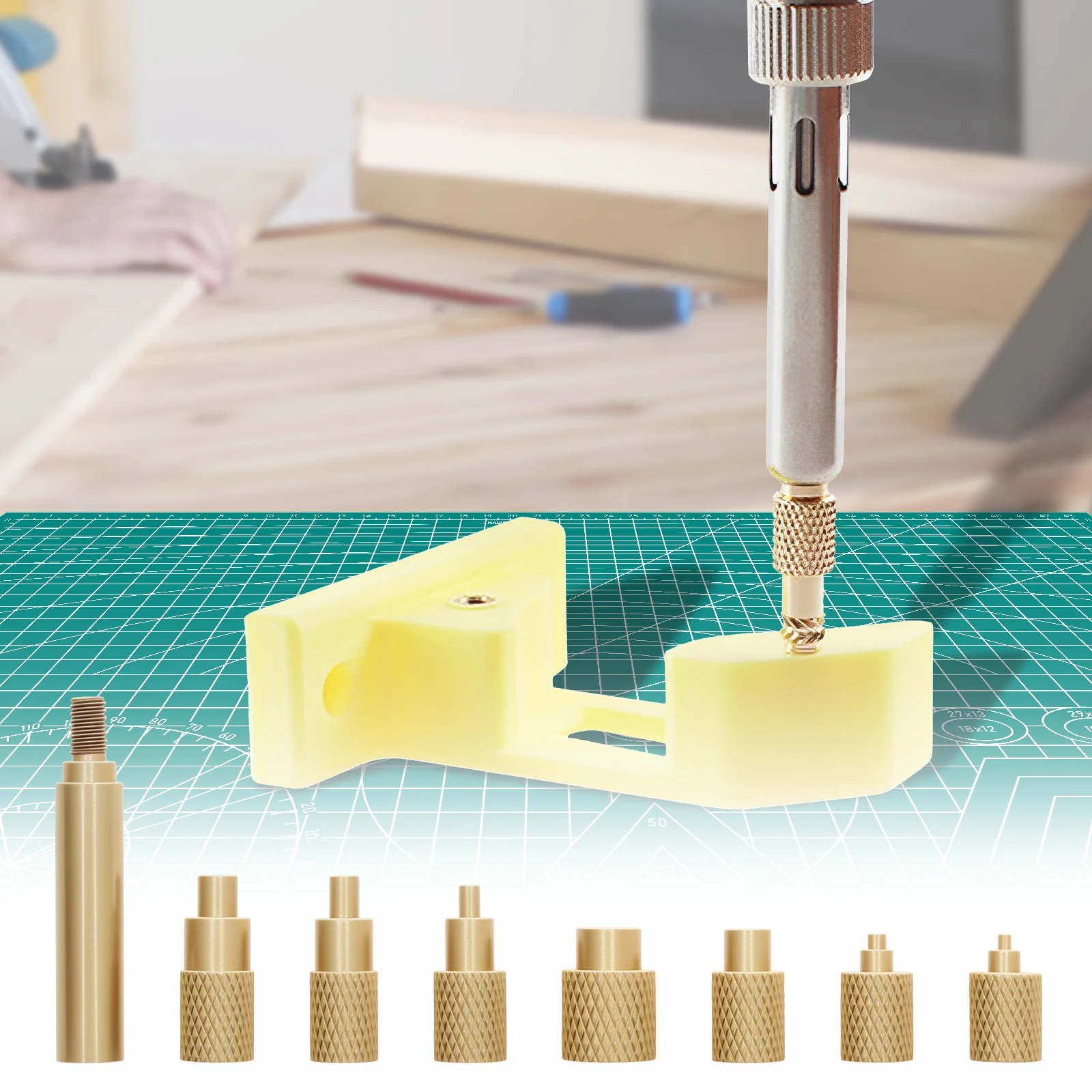 

8Pcs Heat Set Insert Tip Brass Soldering Iron Tip Good Thermal Conductivity Thermal Insertion Head Rust Proof for 3D Printing
