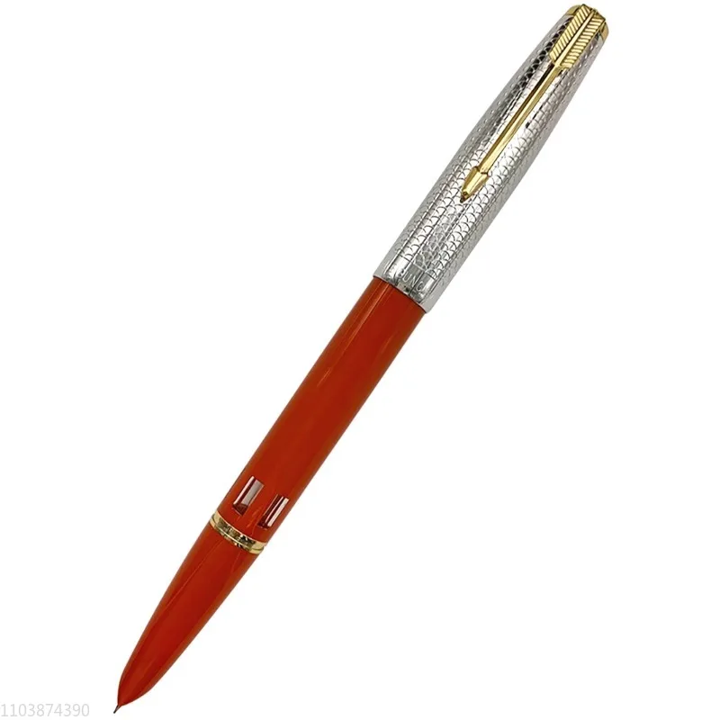 New Wingsung Uniquely Designed Limited Edition 601 Fountain Pen Red S925 14K Gold F 0.5mm Nib Ink Pen Office Supplies Writing