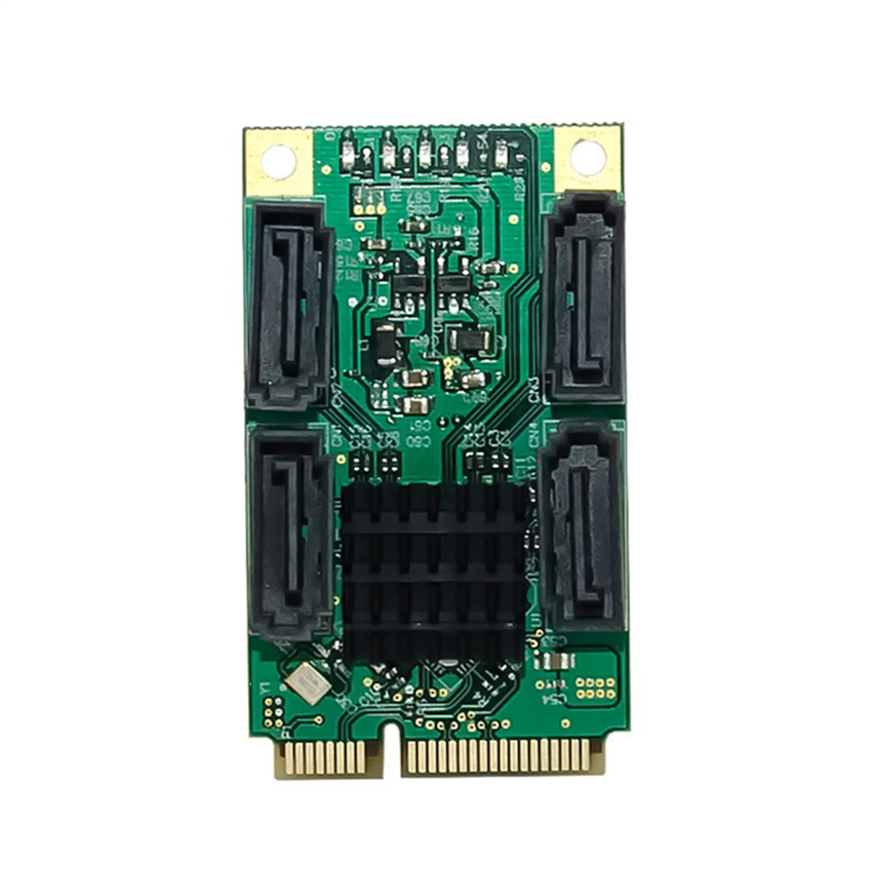 PCIe to 4 Ports SATA3.0 6Gbps Hard Disk Adapter Card Mini PCI Express to SATA 3.1 Controller Expansion Card