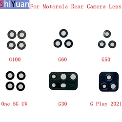 2sets Back Rear Camera Lens Glass For Motorola Moto G100 G60 G50 G30 One 5G UW G Play 2021 Camera Glass Lens Replacement Parts