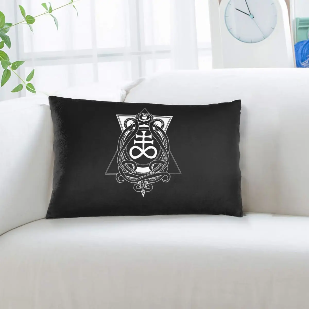 Satanic Cross Leviathan's Cross And Tentacles Rectangle Pillowcase Cushion Cover Decor Bedroom Bed Home Comfort Throw Pillow