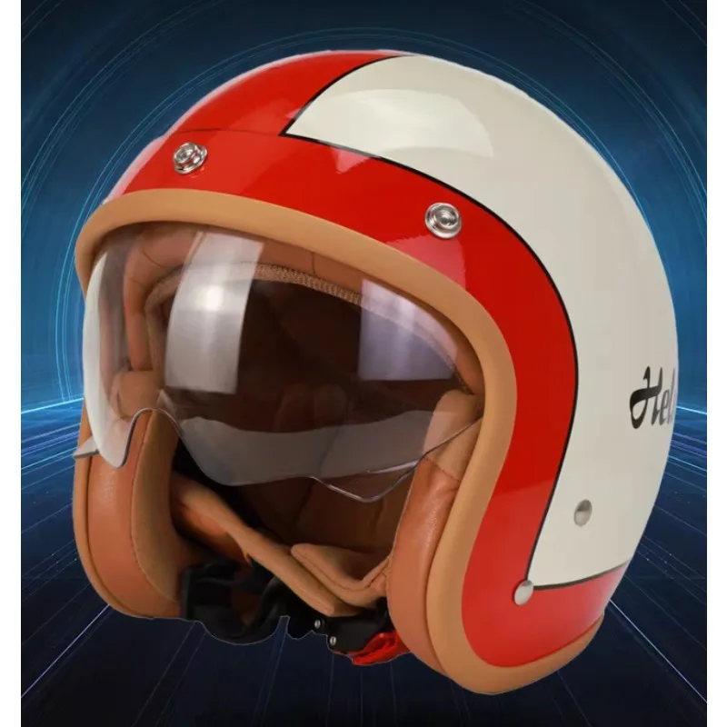 High strength ABS Japanese classic retro Open face 3/4 helmet, For Harley Davidson Cruising Motorcycle Protective Helmet  YH901