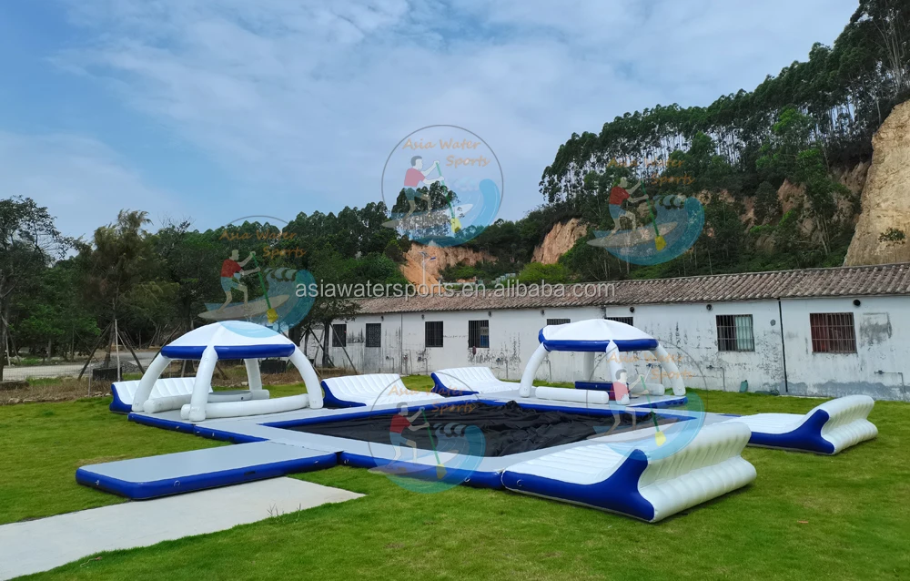 Inflatable Water Park Water Play Equipment Water Platform Pool floating island Floating Dock For Raft Pontoon Boat