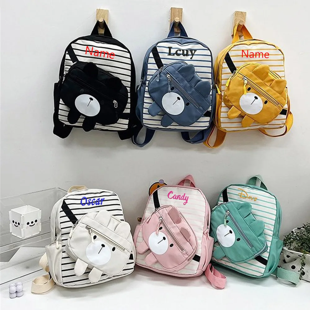 New Custom Kids Primary School Schoolbag Personalized Embroidered Name Cute Cartoon Backpacks Boys Girls Kindergarten Backpacks