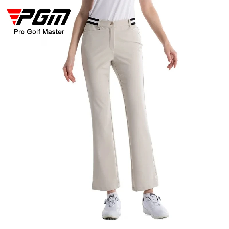 

PGM Women Golf Clothes High Elastic Pants Summer Spring Lady Casual Long Pants Quick-Drying Flared Trousers KUZ176