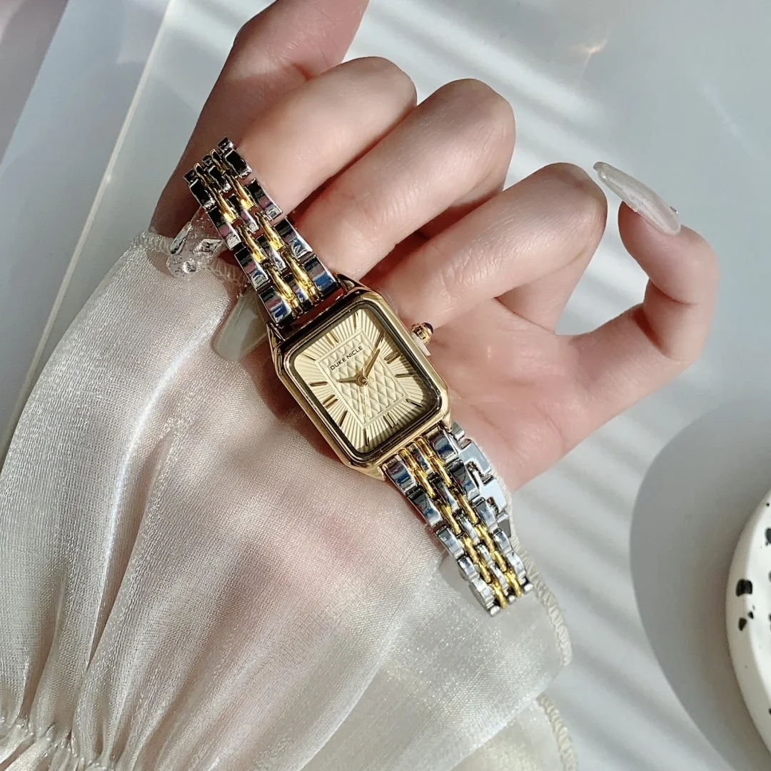 Женские часы, деловые женские кварцевые часы, простые весы, квадратный ремешок из нержавеющей стали, складные часы, наручные часы Reloj Mujer