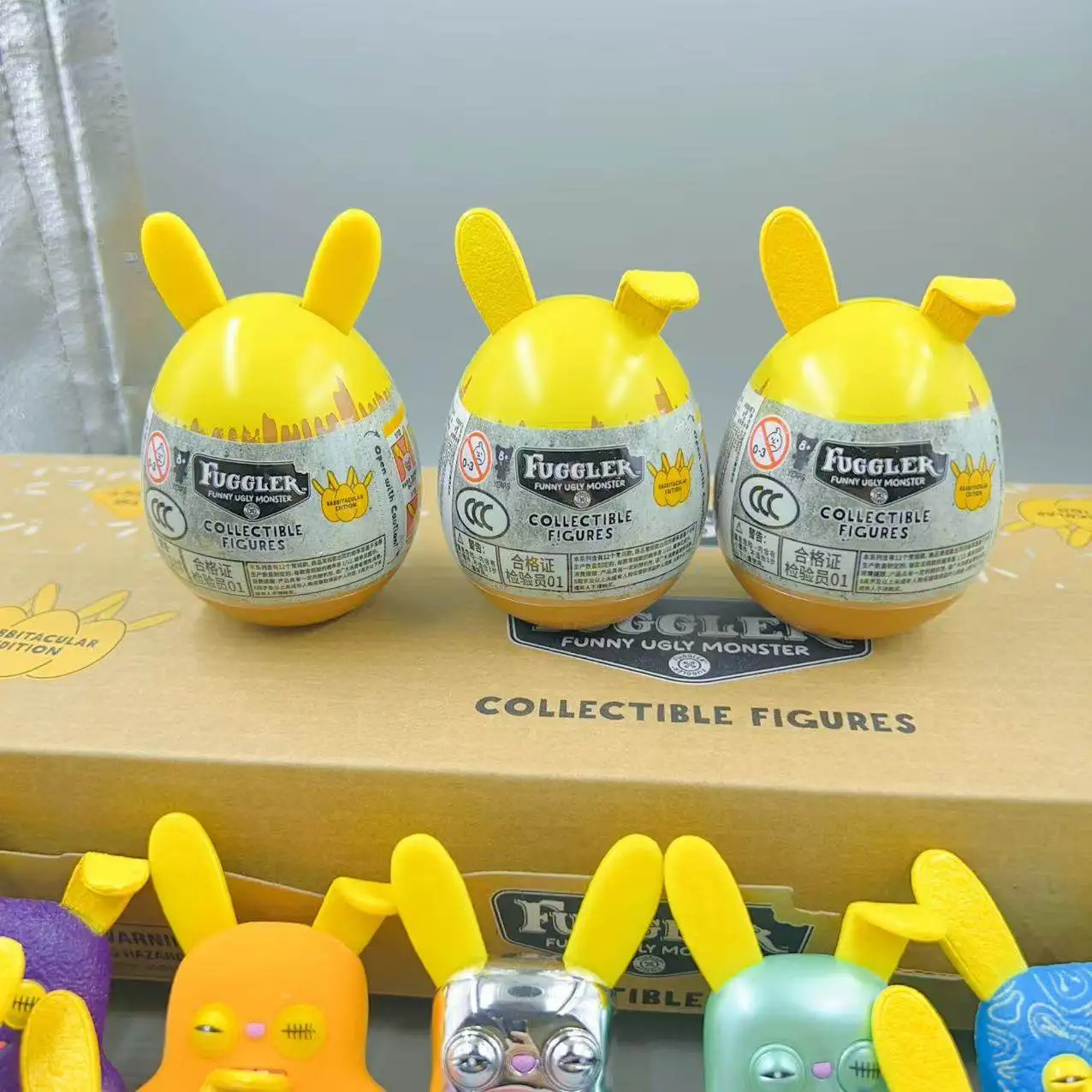 Fuggler Original Capsule Doll Easter Kinder Surprise Eggs Random 1PC Rabid Rabbit Funny Ugly Monster Random Toy Model Toys Gift