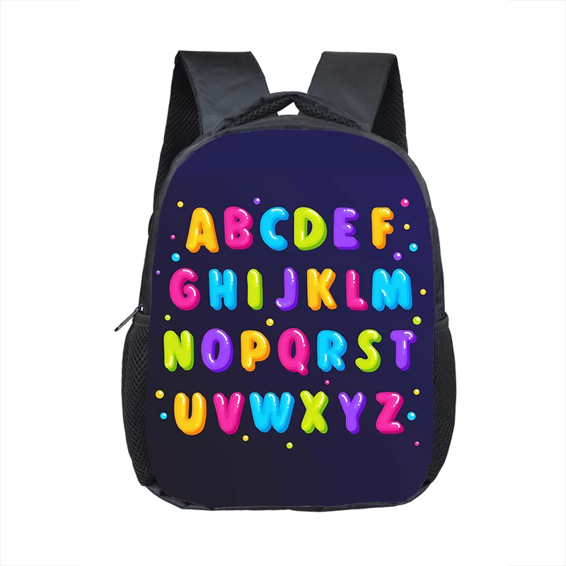 Alphabet 26 Lettres Imprimer Sac À Dos Dessin Animé Animal Cartables pour Enfants Garçons Adolescent A-Z Lettre Maternelle Bookbags Cadeau 16 amaran