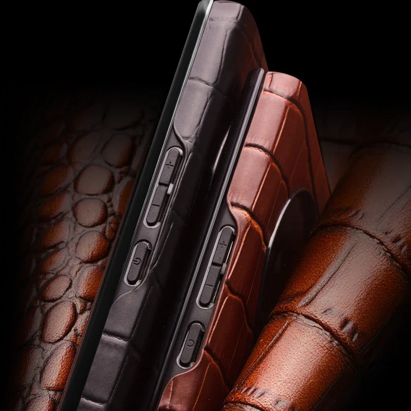 Qialino Leather Case For Honor Magic 5 Pro Flip Protective Window Opening Business Cases For Magic 5 For Magic 5 Cover