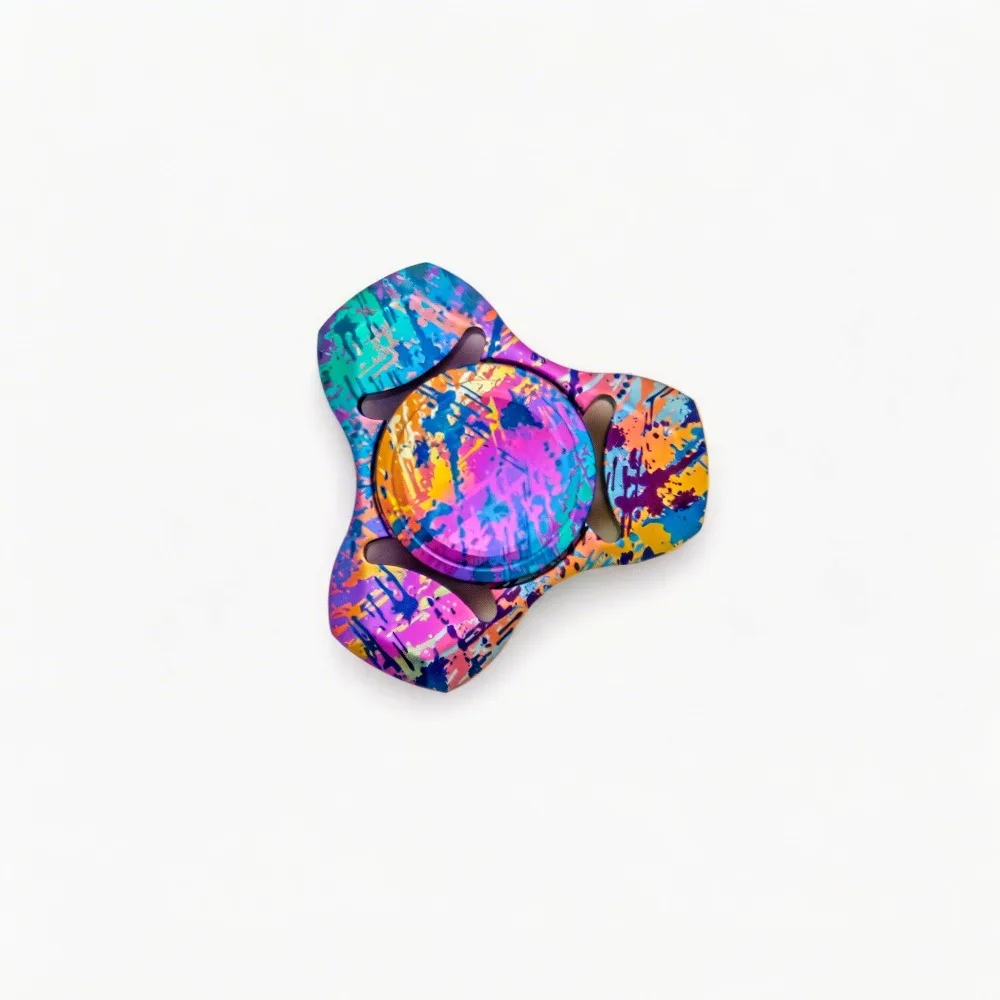 TiFire EDC Titanium Alloy Three-Leaf Mechanical Spinning Fingertip Top Desktop Decompression Toy