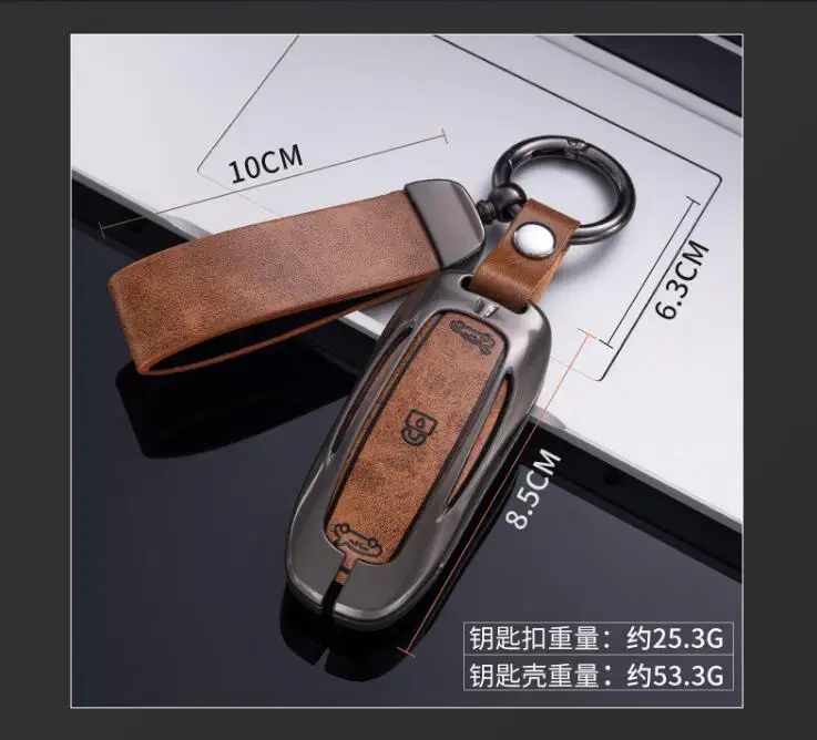 Car Zinc Alloy Fob Remote Keychain Case For Tesla Model 3 Model S Model Y Models Protector Keychain Car Interior Accessories