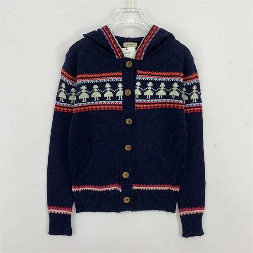 Vintage Nordic Sle Color Blo Sweater ex Long Sve round Ne Knitwear Warmth Heat Fem M Spring Autumn Winter