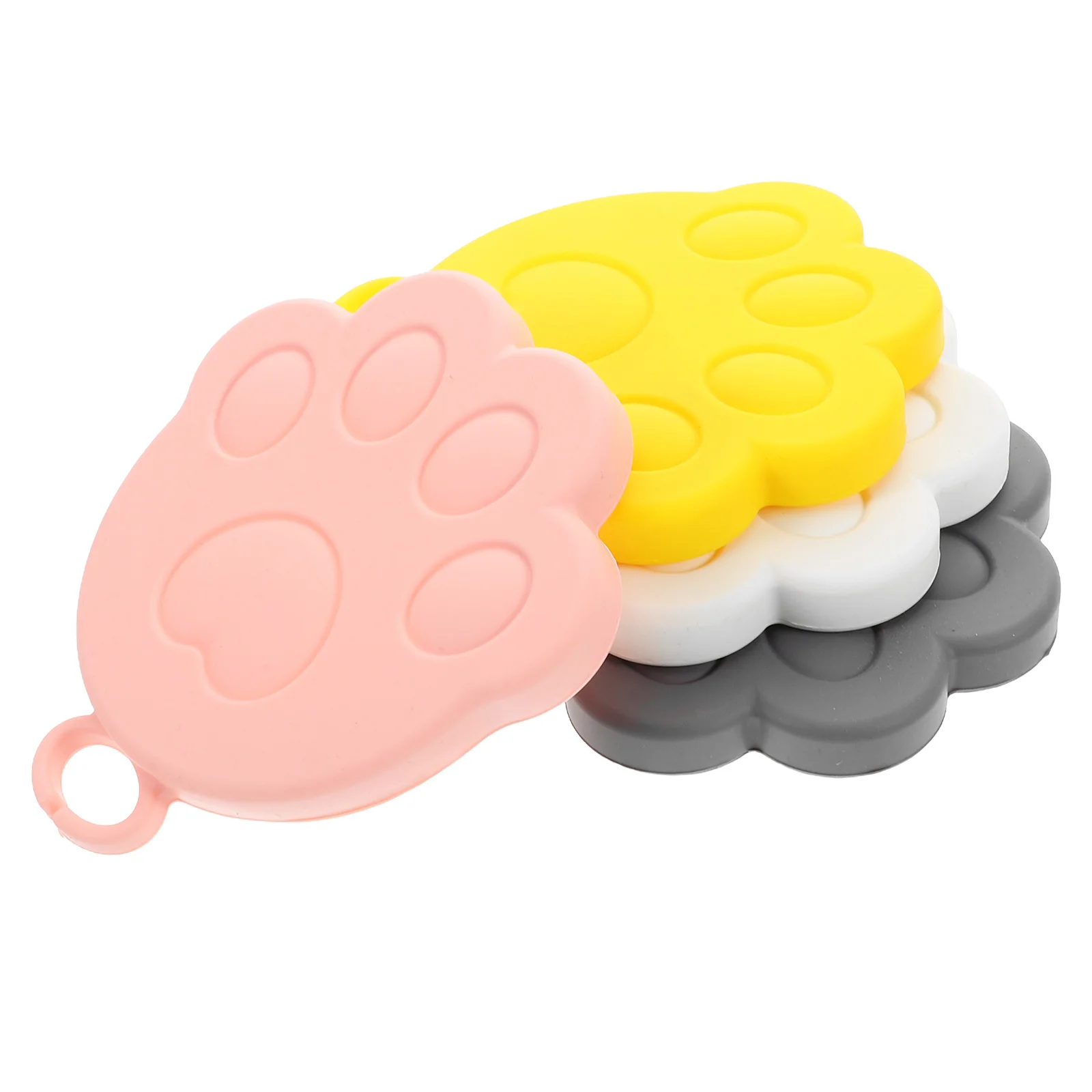 

4Pcs Universal Silicone Pet Food Can Lids Reusable Sealed Covers Airtight Freshness for Cat Dog Food Cans Lid Lid