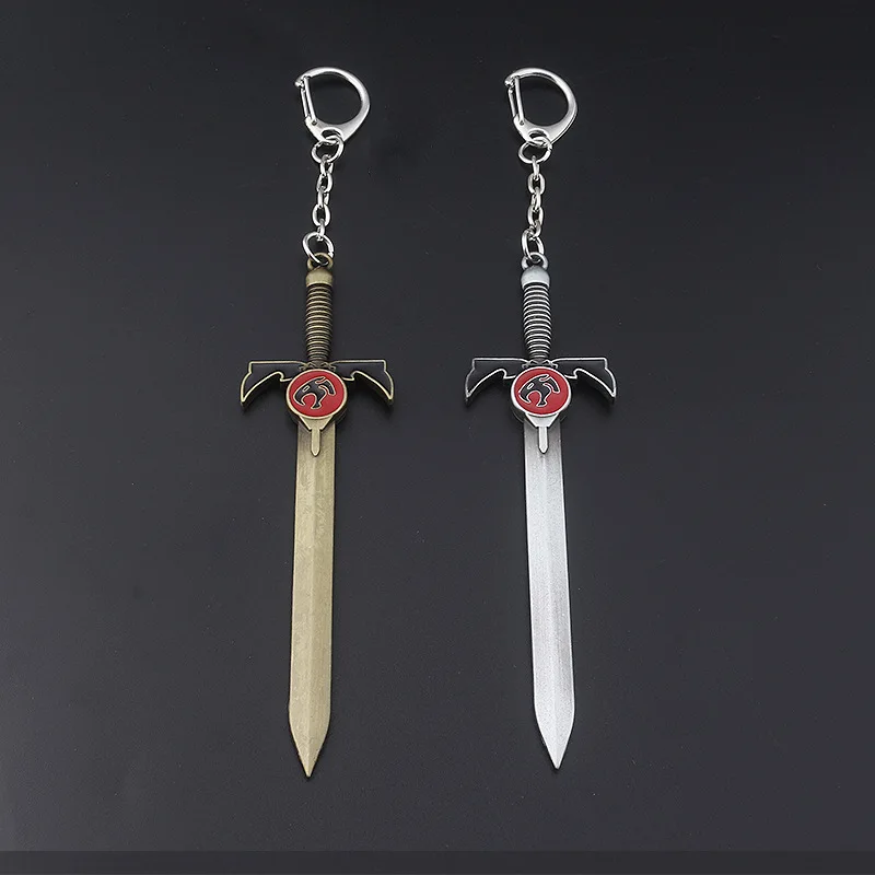 Thundercats Weapon Sword PmotKey Logo Keychains, JOMetal Discuting Mark, Key Rings, Men Movie Jewelry, Key Holder