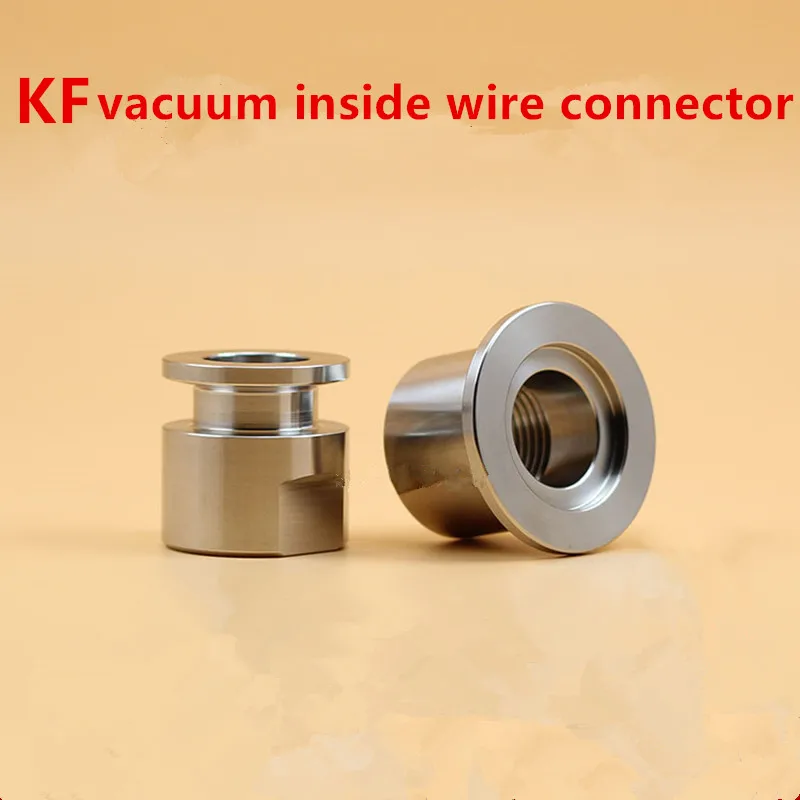 Old KF16 Vacuum Inner Wire Connector Stainless Steel 304 Vacuum Inner Thread Joint Quick-loading Chuck Inner Wire Joints