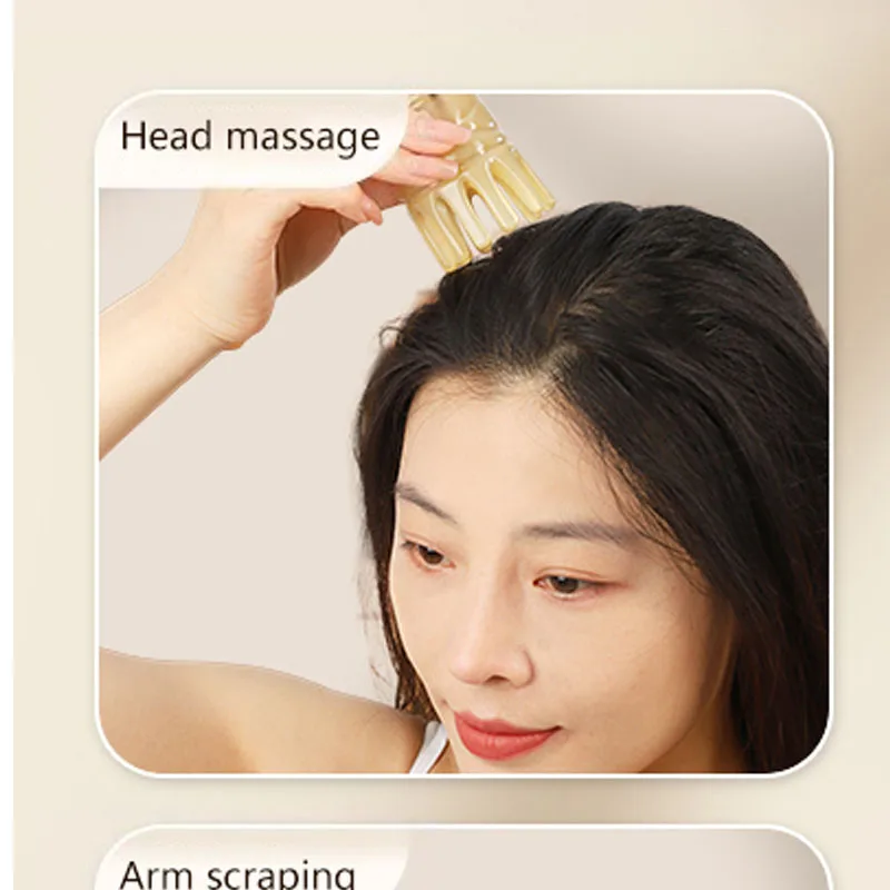 

Salon Scalp Massage For Extensions Anti-Hair Loss Wide Tooth Combs Horn Comb Professional Hairdressing