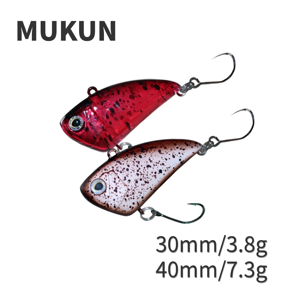 

MUKUN Mini VIB 3.8g30mm 7.3g40mm Crankbait Vibration Sinking Artificial Hard Baits Lipless Crank Wobbler Fishing Lure For Pike