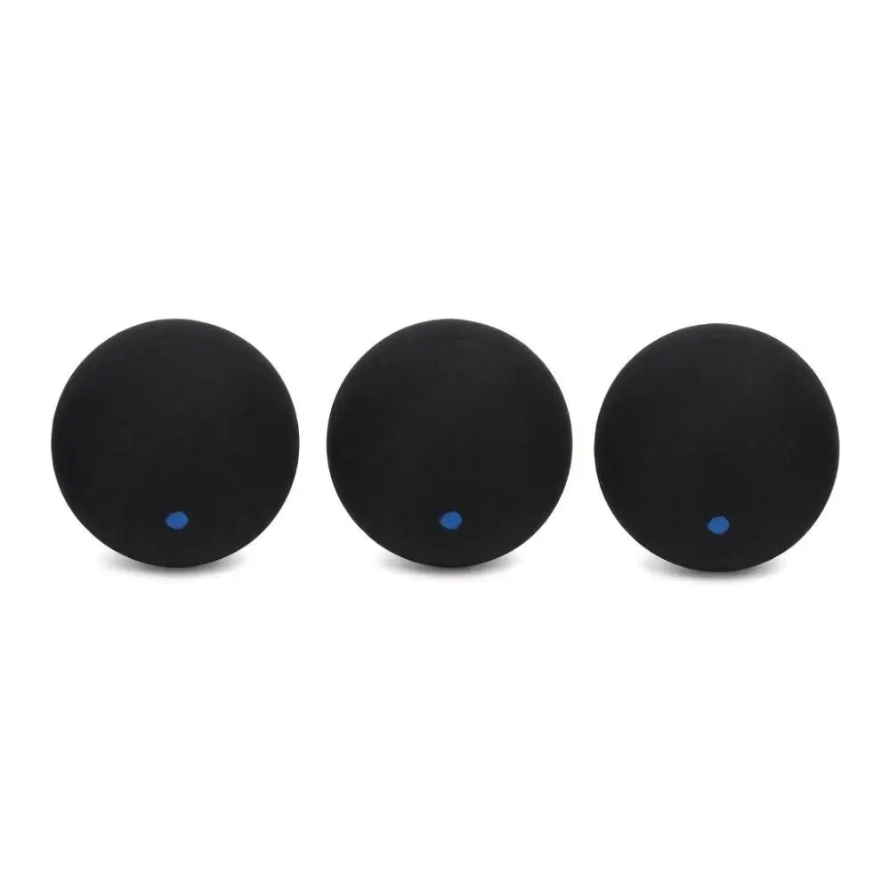 3PCS Slow Speed Squash Ball Set Stable Rubber Single Dot Squash Ball Yellow Dot Blue Dot Squash Ball Combo Set Club Training