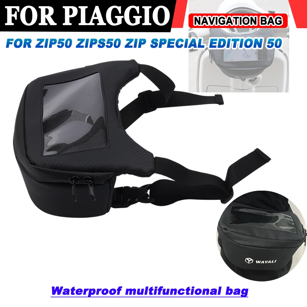 

For Piaggio Zip50 ZipS50 Zip Special Edition 50 Motorcycle Front Waterproof Touch Screen Mobile Phone Navigation Bag Saddle Bag