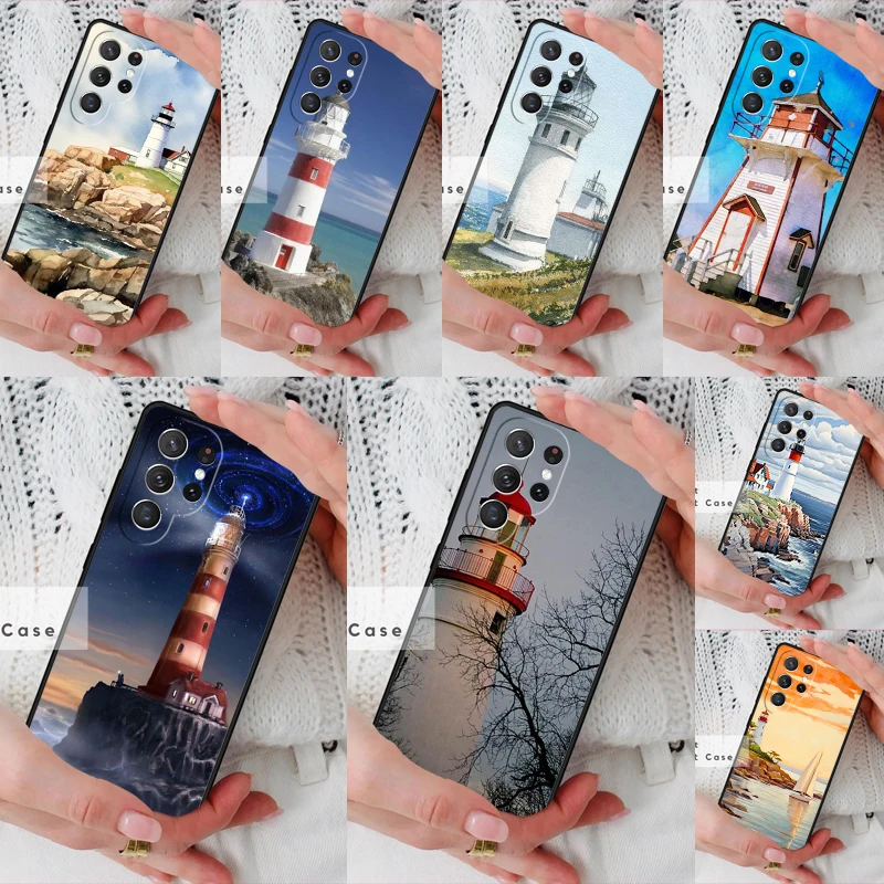 Cute Lighthouse Phone Cover Case for Samsung Galaxy S26 Ultra S20 FE Note 10 S24 S23 S21 S25 Plus S22