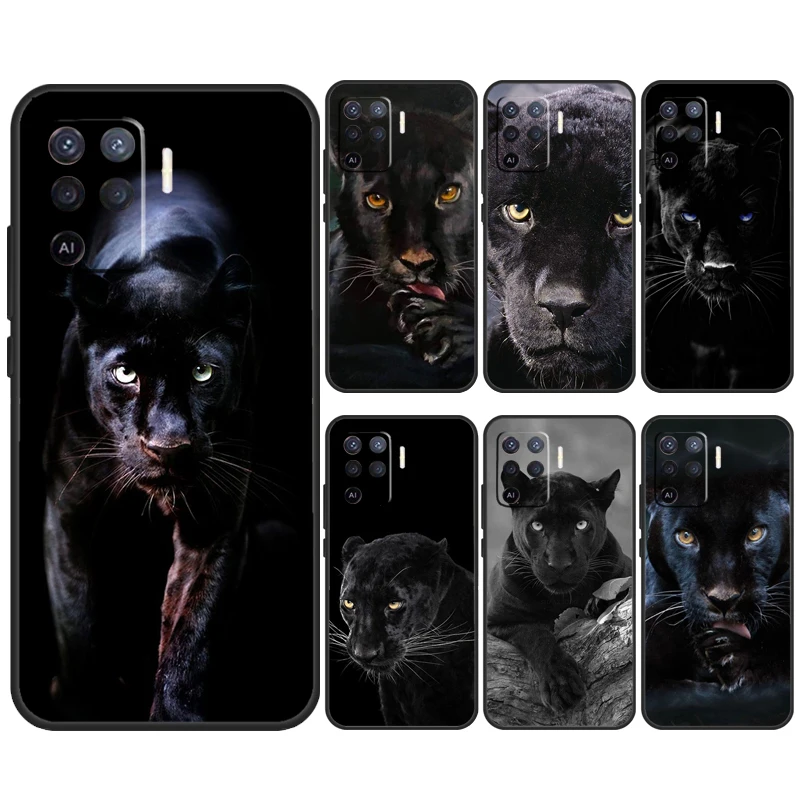 Cheetah Panther For OPPO A15 A16 A17 A76 A96 A77 A52 A72 A5 A9 A79 A58 A78 A98 A94 A74 A57S A54S A53S Case