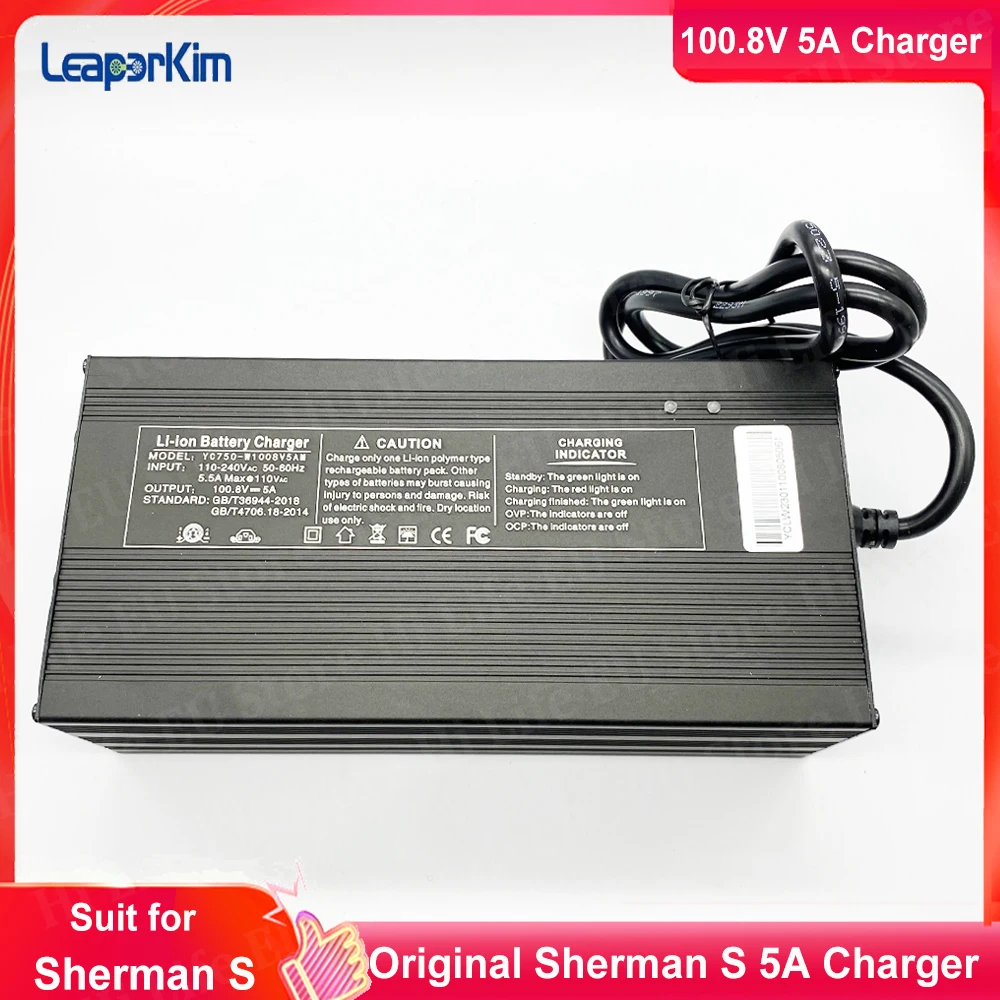 Original Leaperkim Sherman S 100.8V 5A Original Charger Parts Official Leaperkim Accessories Suit for Sherman S Electric Wheel