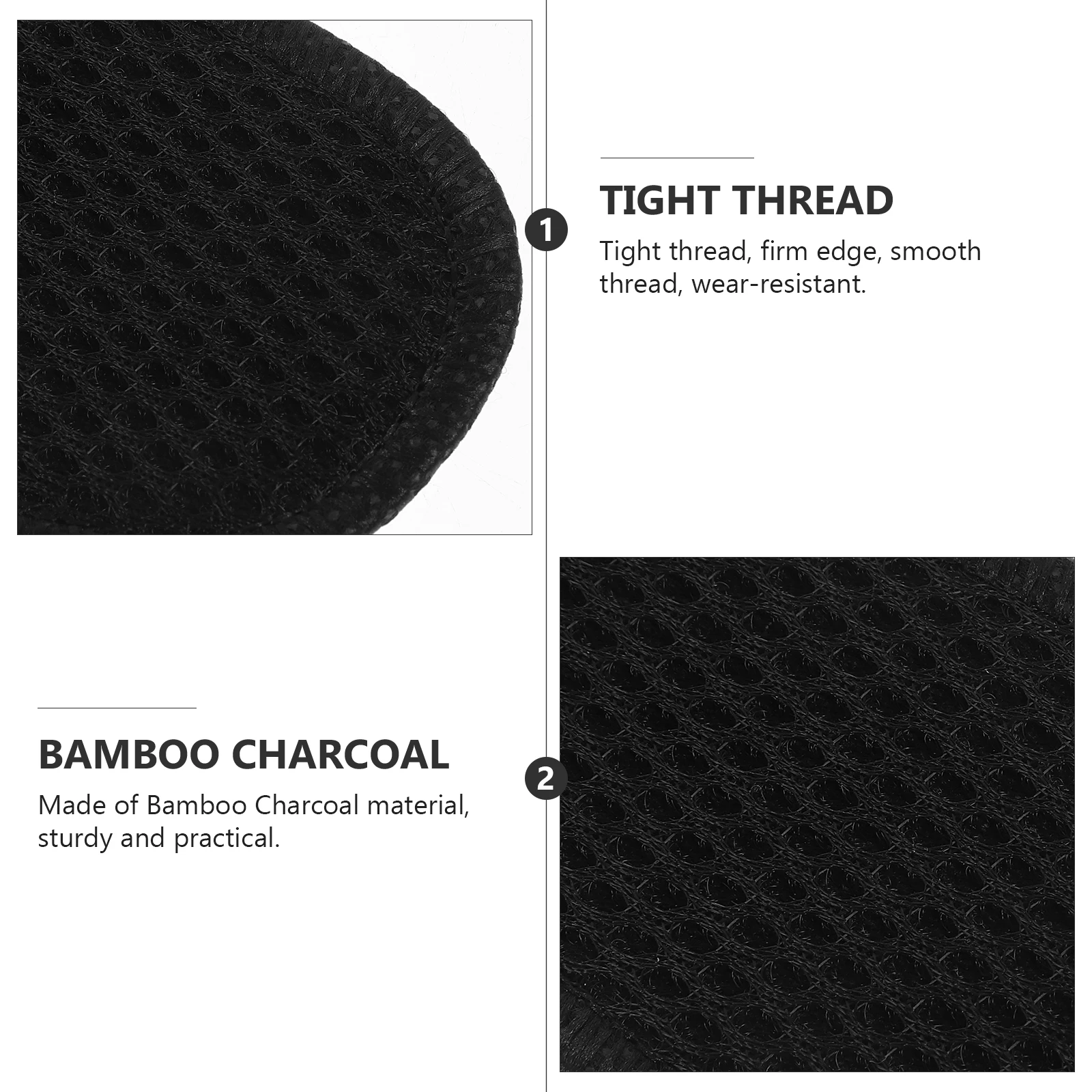 

2 Pairs Insole Bamboo Charcoal Insoles Shoes Cushion Care Accessories Black Pads