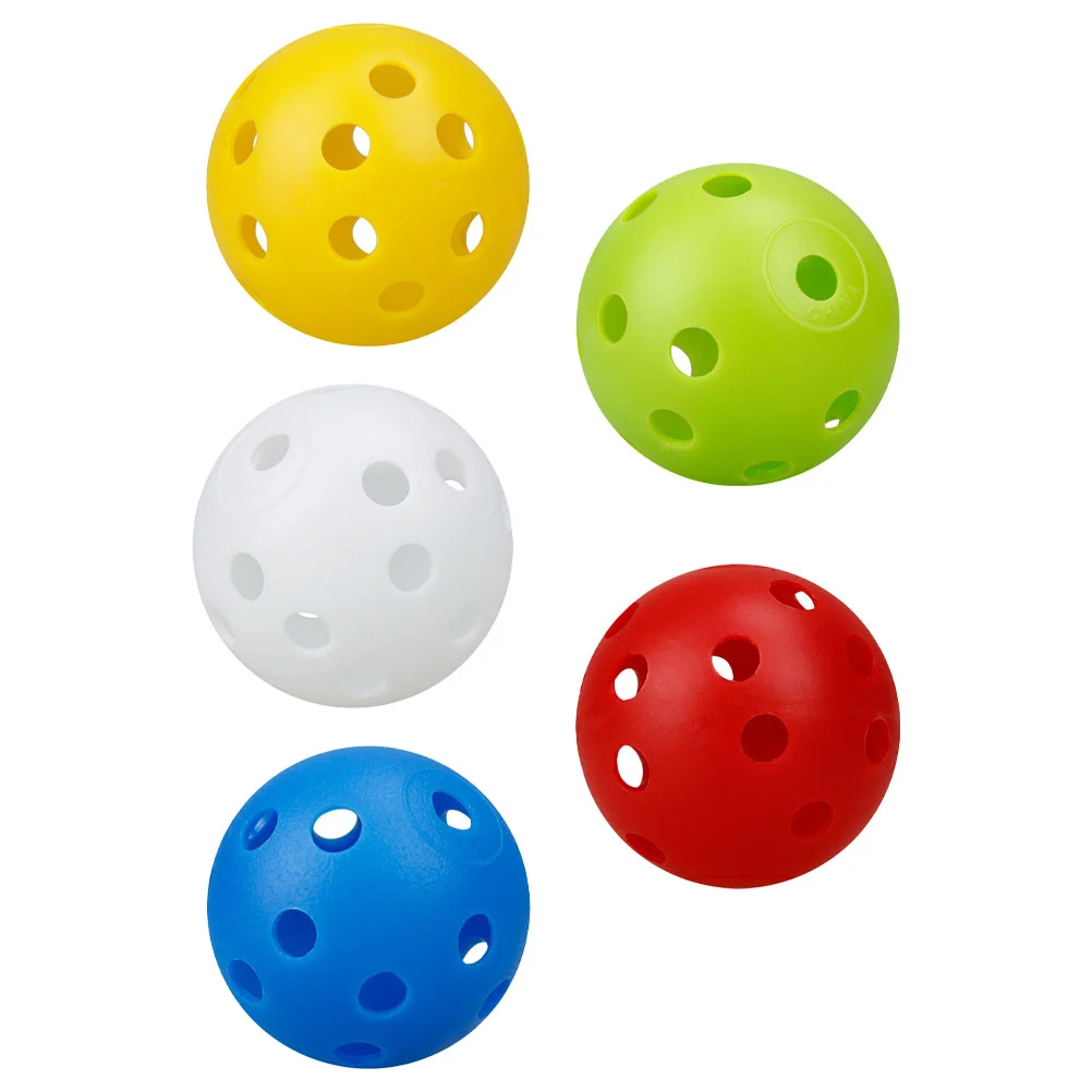 50 Pcs Golf Practice Ball Colored Golfing Balls Training Hollow-out Multicolor for Plastic Supplies Golf Ballss