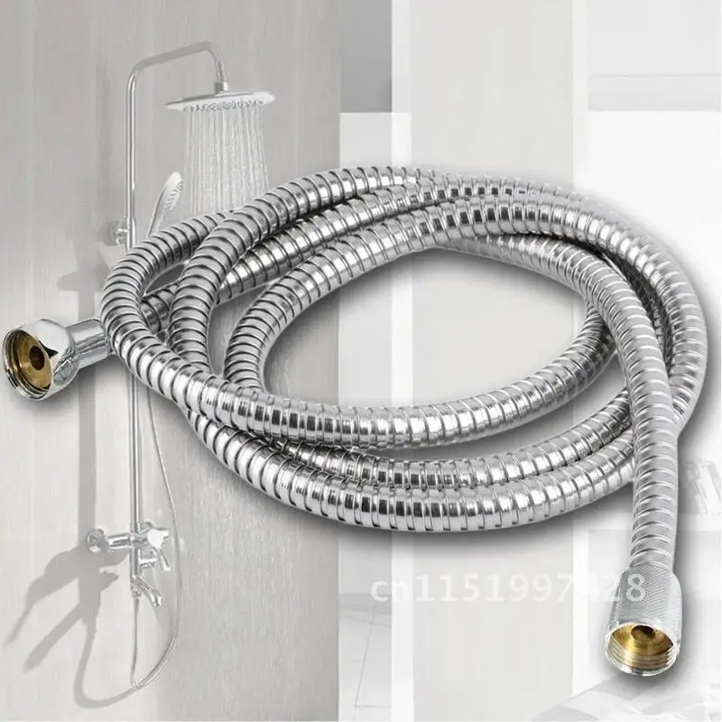 Flexible General Soft Water Pipe 1.5m or 2m Rainfall Common Shower Hose Chrome Plating Shower Pipe Bathroom Accessories Dropship