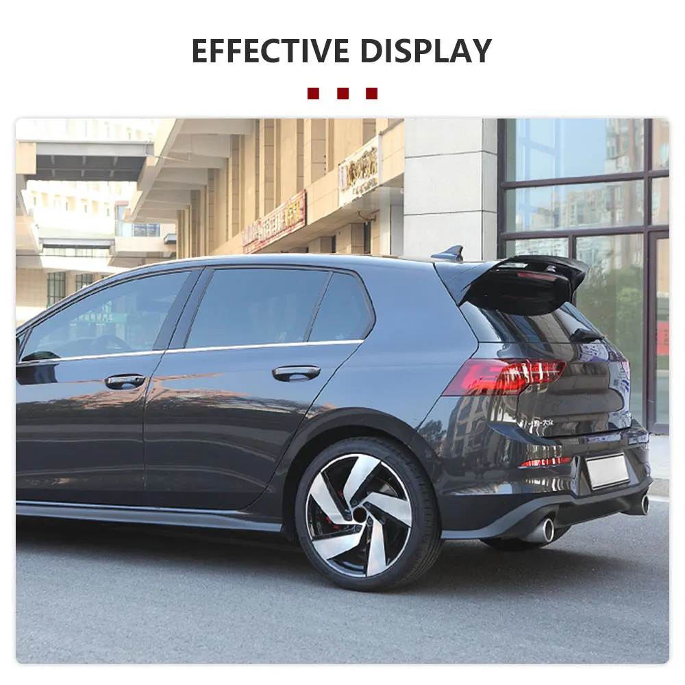 ABS Carbon Look Rear Roof Spoiler Wing For Volkswagen VW Golf 8 MK8 GTI R-LINE 2021 2022 Glossy Black Window Wing No Standard