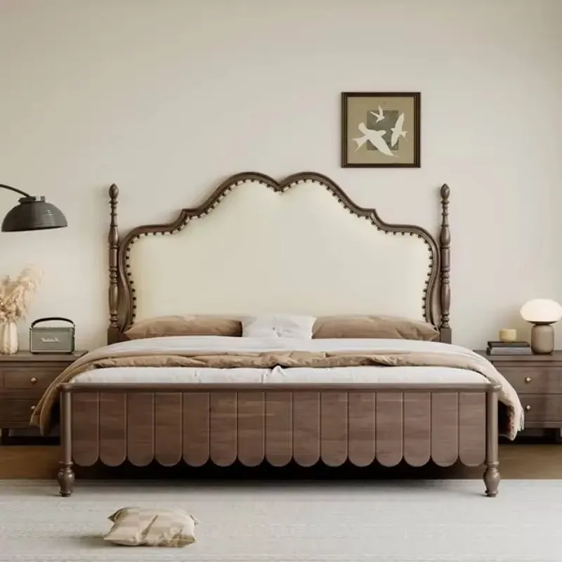 Luxury Nordic Queen Bed Drawers European Pretty Modern Headboards Frame Beds Bedroom Solid Wood Cama Box Solteiro Home Furniture