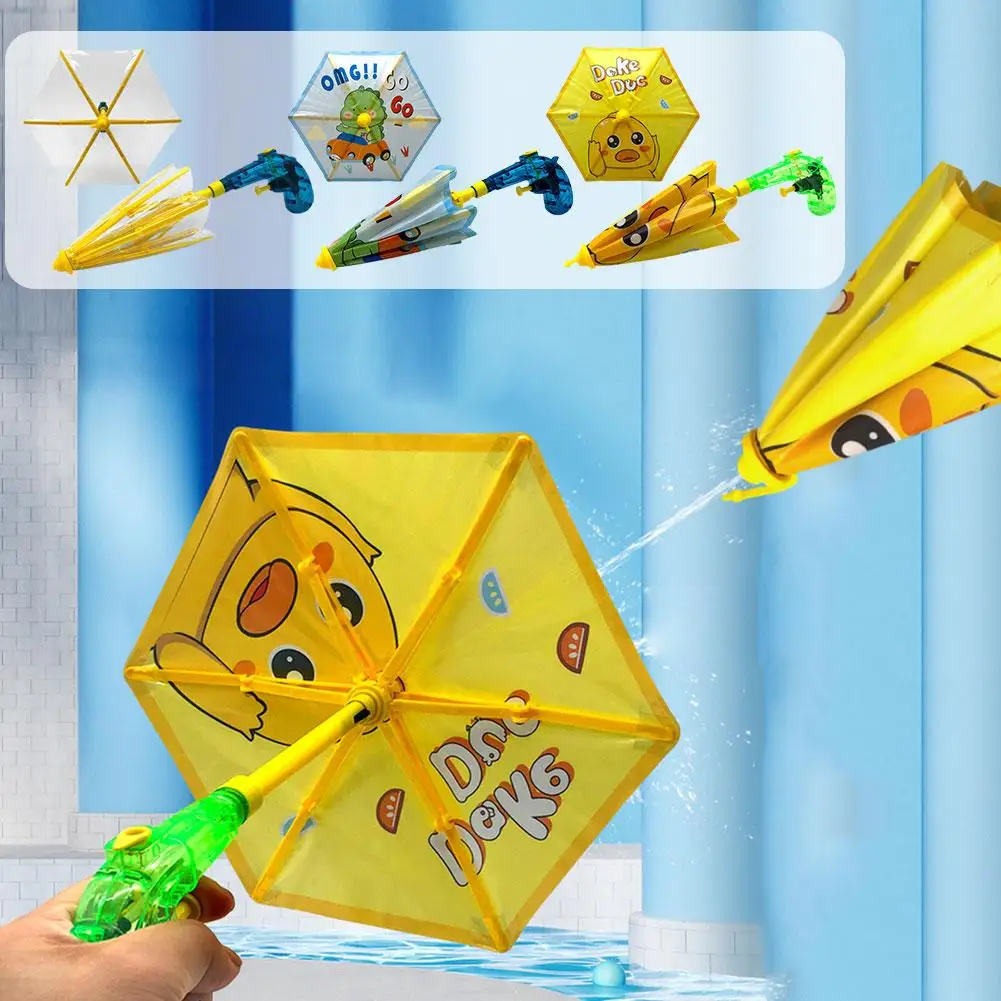 Cute Cartoon Children\'s Umbrella Water Gun Toy Swimming Cooling Summer Pool Water Toy Spray L6h7
