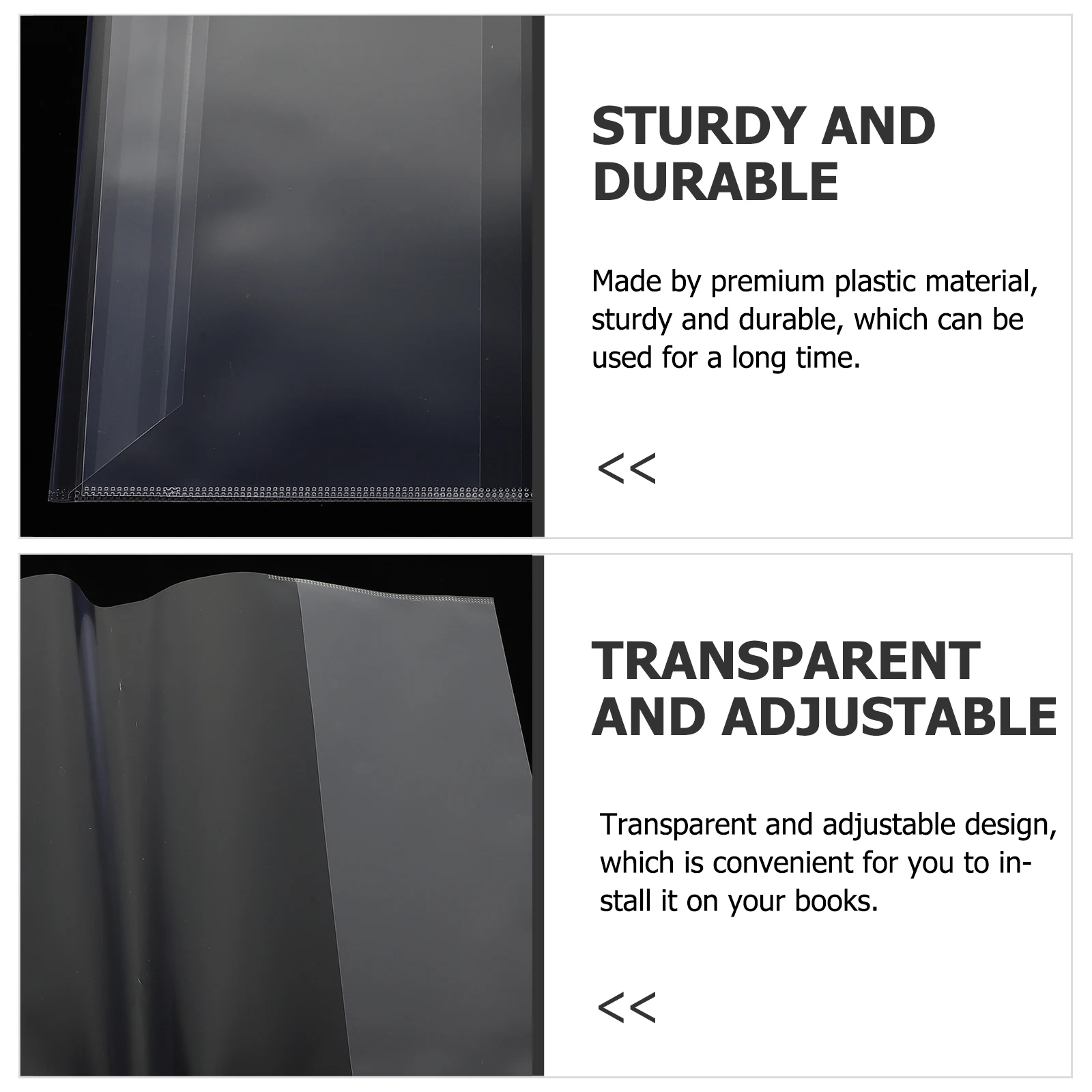 

50pcs Thickened Pvc Book Cover Transparent Waterproof Dustproof School Textbook Protector For Students Anti-Scratch Easy