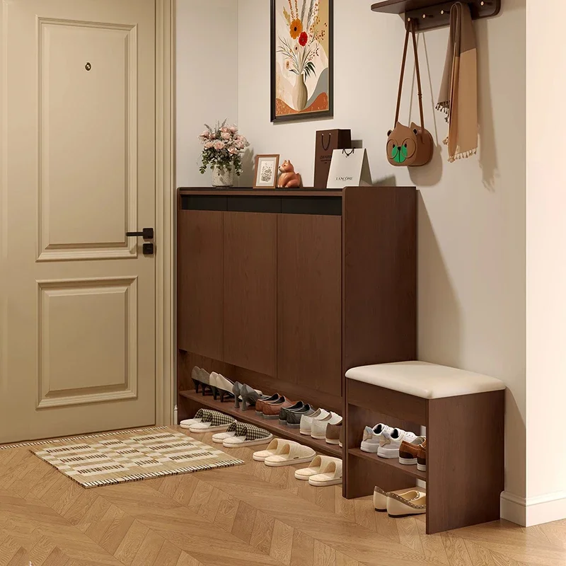 

Органайзер для хранения, шкаф для обуви, мобильный дисплей для гостиной, деревянная коробка, роскошная дизайнерская полка для обуви, вертикальная мебель для дома Muebles