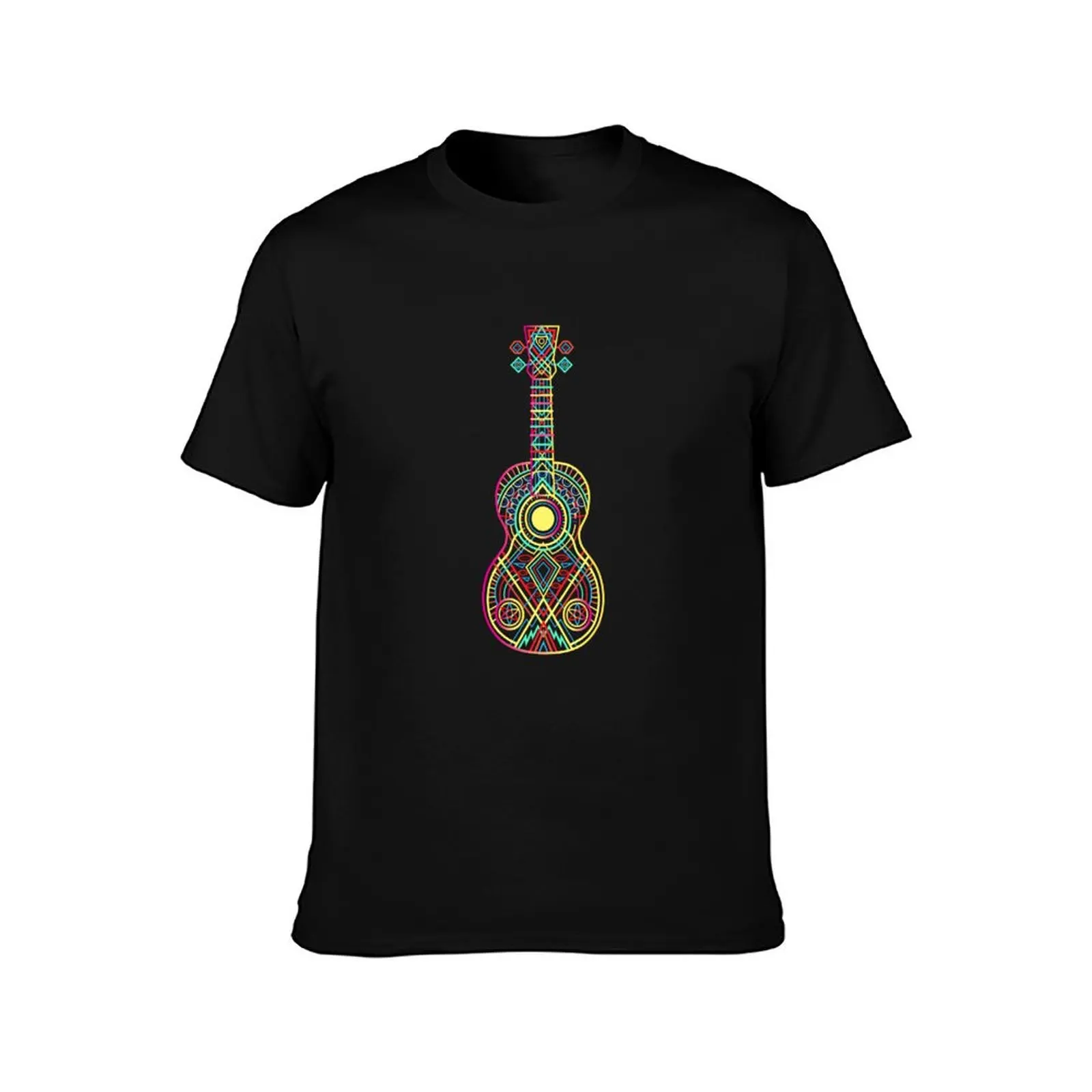 NO TEXT 2023 String Theory 2: Sunshine (recommended: print on dark) - 100 Days of Ukulele T-Shirt Big Size Crew Neck T-Shirt